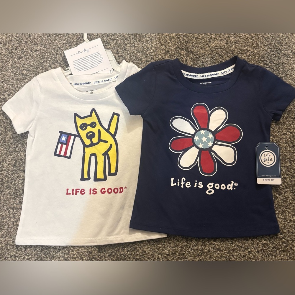 NWT Life Is Good 2 Pack Girl’s T-Shirts